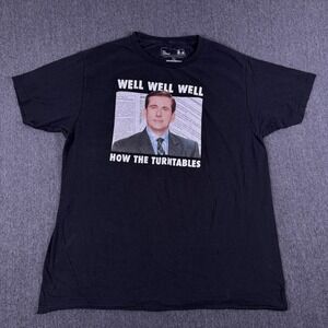 The Office Ripple Junction Mens Black  Crew Neck‎ Casual Graphic T-Shirt Size L